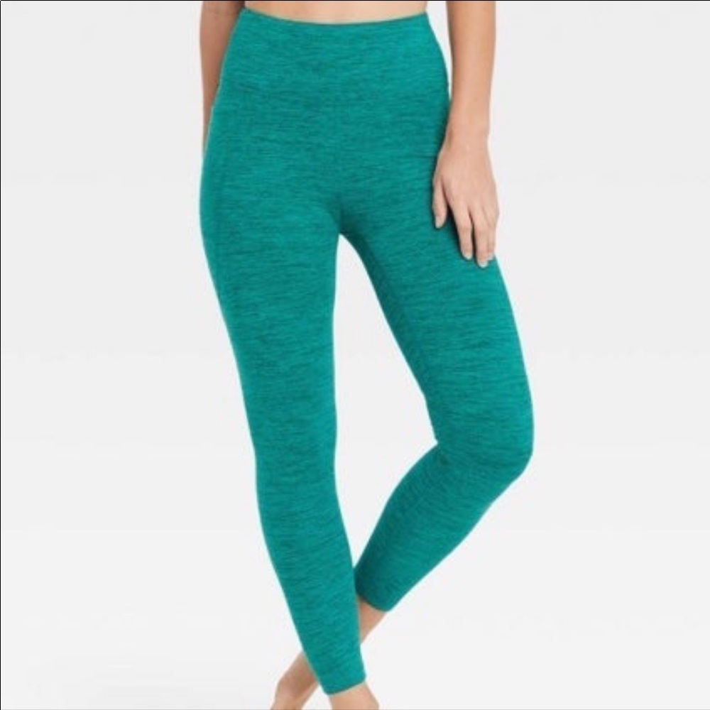 NWT Women's High Rise Cozy Spacedye 7/8 Leggings JoyLab Spruce XS